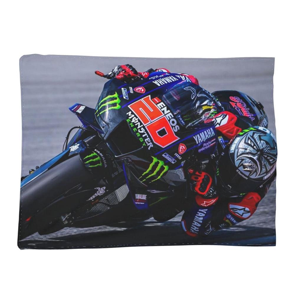 Fabio Quartararo French Motorcycle Racer Blankets Soft Warm Flannel Throw Blanket Cover for Living room Picnic Travel Home Sofa