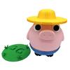 Farmer Pig Coin Bank Funny Animal Money Box with Hat Novelty