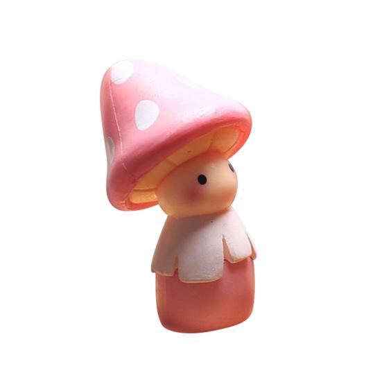 Mushroom Figurine Cute Handmade Resin Home Mushroom Figurine for Garden