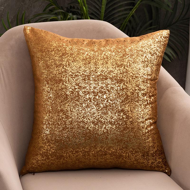 Four Seasons Universal Fuli Velvet Snowflake Bronzing Pillow Case Light Luxury Sofa Pillow Case