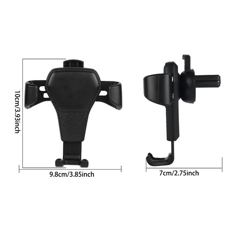 Premium Texture Car Vent Mount Holder with Leather Pattern for Easy Installation and Stability