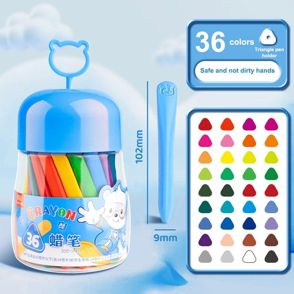 12/24/36/48Цвета 12/24/36/48Цвета Пластиковые Мелки Не Грязные Руки Инструменты Для Рисования Канцелярские Товары