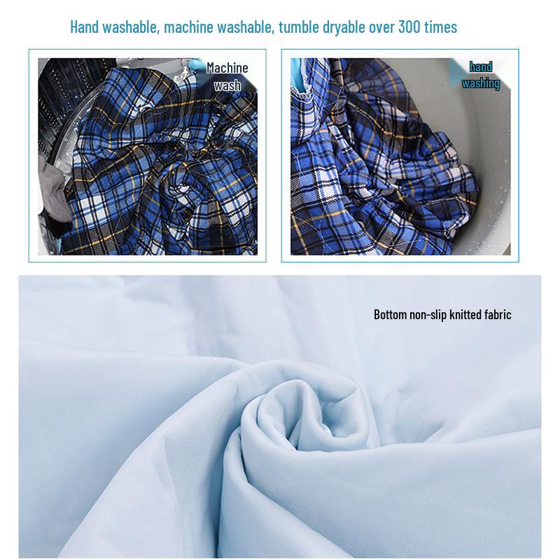 Washable Four-Layer Incontinence Pad: Breathable Cotton Bed Protector for Adults