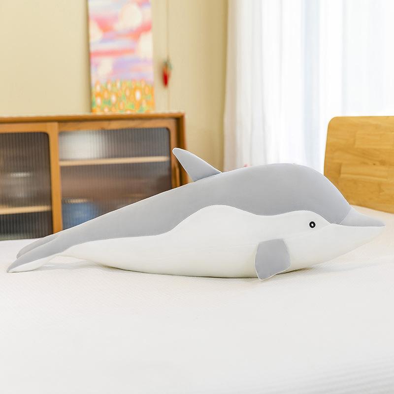 Dolphin Plush Toy Sleeping Pillow Children's Gift Cartoon Soft Marine Life Large Doll