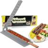 Single Row Kebab Maker BBQ Meat Skewer Making Machine Reusable Plastic Barbecue Skewer Maker Kebab Preparation Camping BBQ Tools