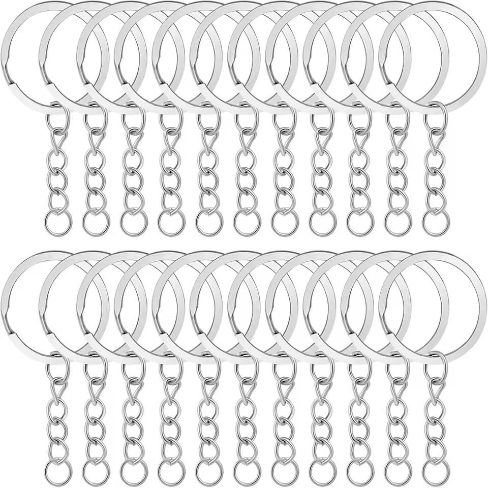 20/48cs/Lot Keychain Open Jump Rings Jewelry Making Accessories Kits for DIY Key Chain Key Ring Pendants