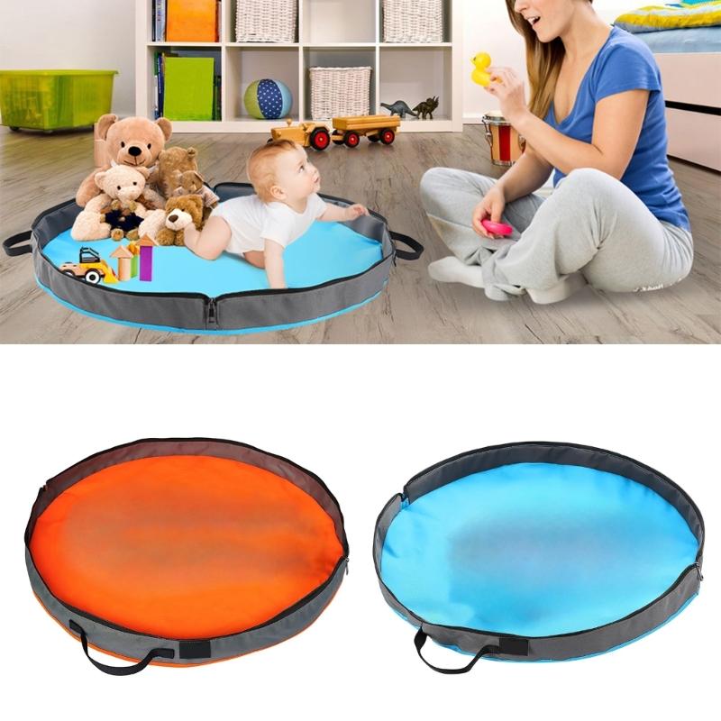 Reusable Polyester Kids Activity Mat Zippers Closure Storage Organizers Safe For Building Block Craft Picnics