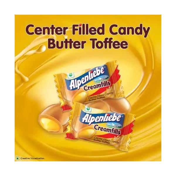 Кремовые начинки Alpenliebe, масляный ирисовый пакетик, конфеты с начинкой в ​​центре, (40Pcs)