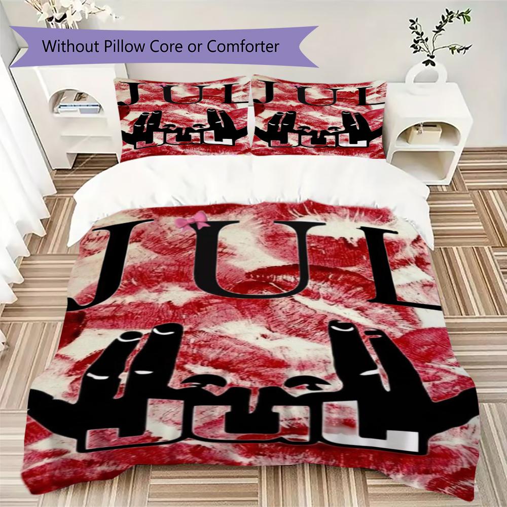 Jul C'Est Pas Des Lol Pattern Bedding uilt Set uilt Cover Pillowcase Home Decoration Birthday Gift (1 * duvet cover + 2 * pillowcase without core)56