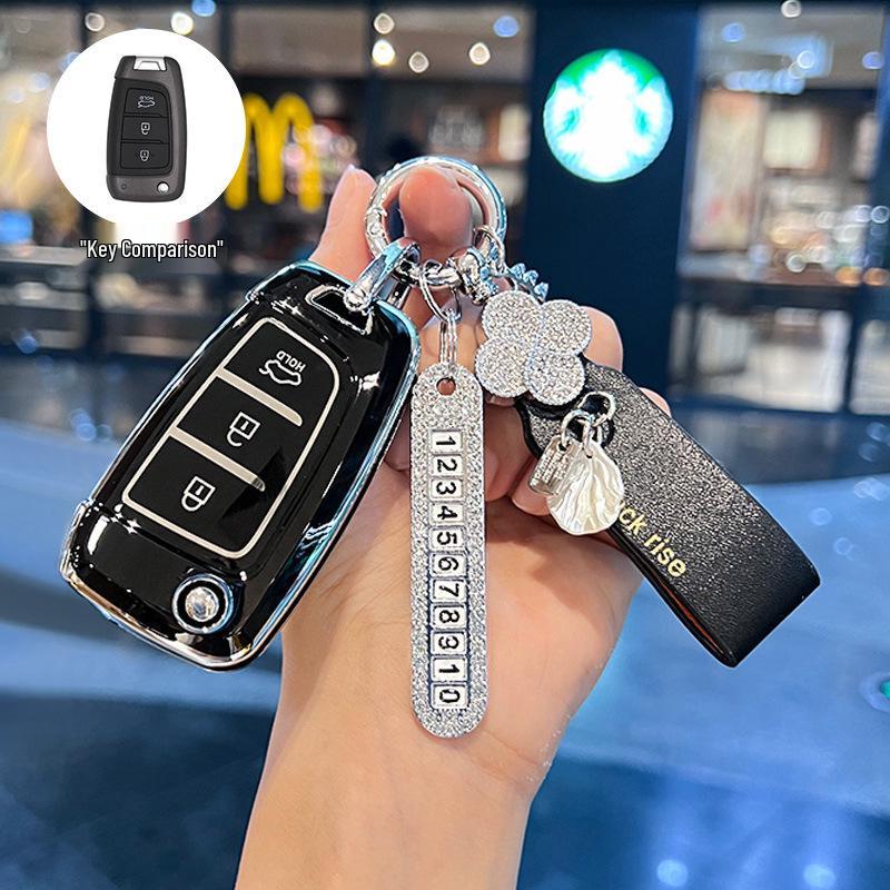 Совместим с 20 моделями: Чехол для ключа для Beijing Hyundai New Elantra, Verna, ix25, Mistra, ix35 - Защитная оболочка-пряжка