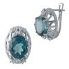 London Blue Topaz Silver Earrings 4.448ct (1972410)