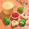 Simulated Small Zongzi Garden Resin Small Decorative Item Miniature Peeled Red Bean Soup Decoration