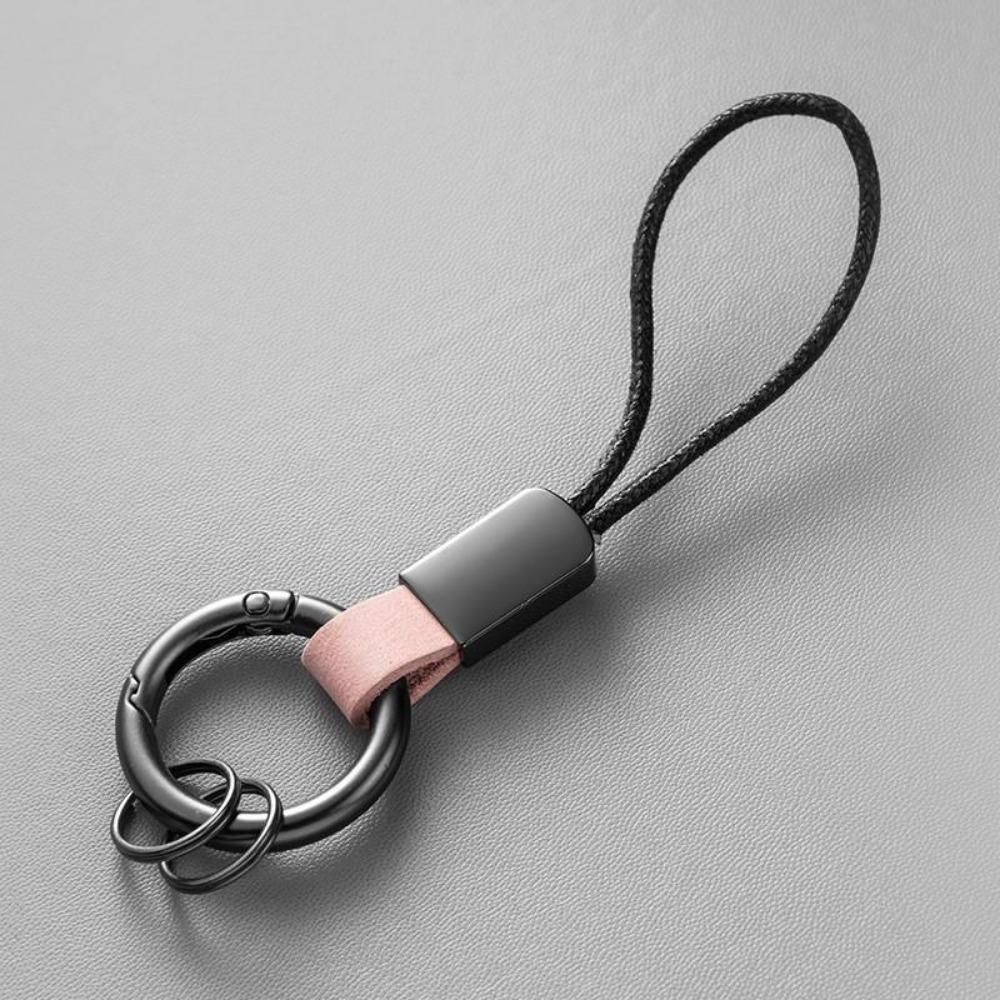 Key Chains for Men Women Car Keychain Lanyard Cotton Rope Strap Metal Keyring Gift Trendy Key Holder