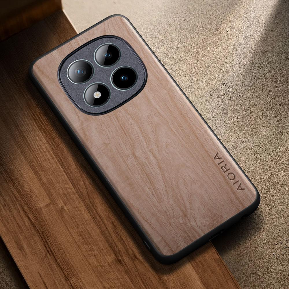 Для Xiaomi Redmi Note 15 14 Pro Plus Чехол capa coque стильный премиальный деревянный узор ПУ кожаная крышка для телефона funda