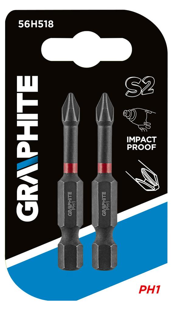 Impact bits PH1 x 50 mm, 2 pcs.