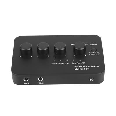Цифровой аудиомикшер AUX IN/OUT BT-подключение Двойные микрофонные входы Цифровой звук Аудио Караоке-машина для караоке Смарт-ТВ ПК Динамик