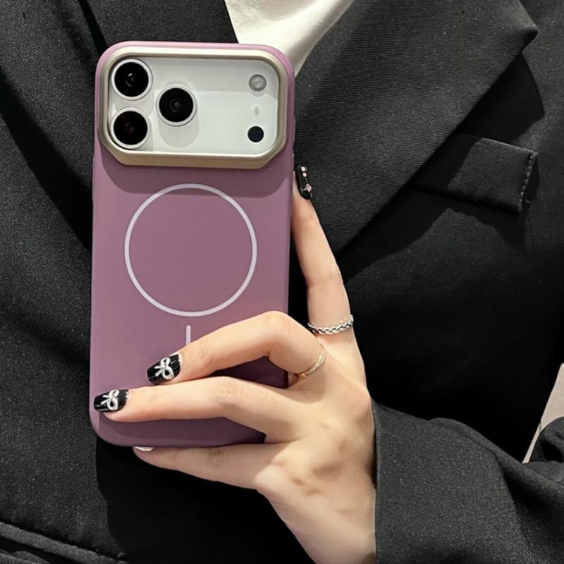 Минималистичный оранжевый тонкий магнитный чехол для iPhone 13 12 14 1 16 17 Pro Max Plus 17E E Air для противоударной защиты Funda