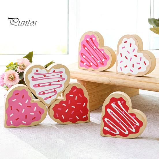 6 шт./компл. День святого Валентина, украшение в виде сердца, деревенский дом, форма сердца, табличка на стол, многоярусный поднос, центральный элемент, украшение для рабочего стола