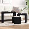 Nesting Tables Set 3 pcs Black Oak Effect Particleboard
