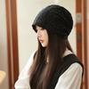 Hat Women'S Fashion Shiny Silk Stacking Hat Early Autumn Thin Big Head Circumference Baotou Hat Versatile Cold Hat