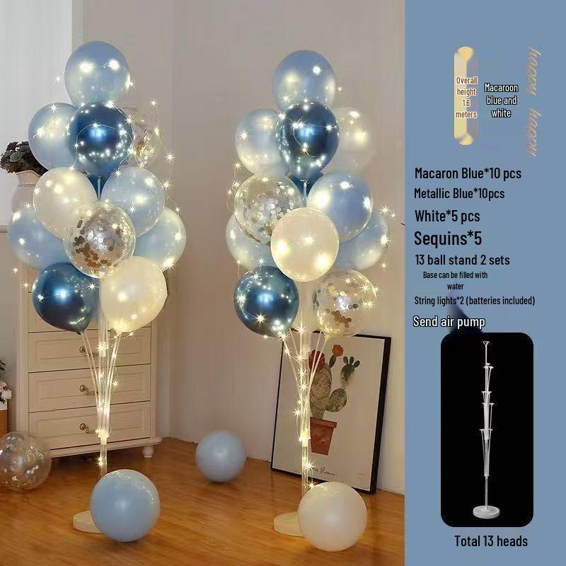 Glow-in-the-Dark Floor Balloons for Birthdays & Anniversaries, New Year’s Movable Stand