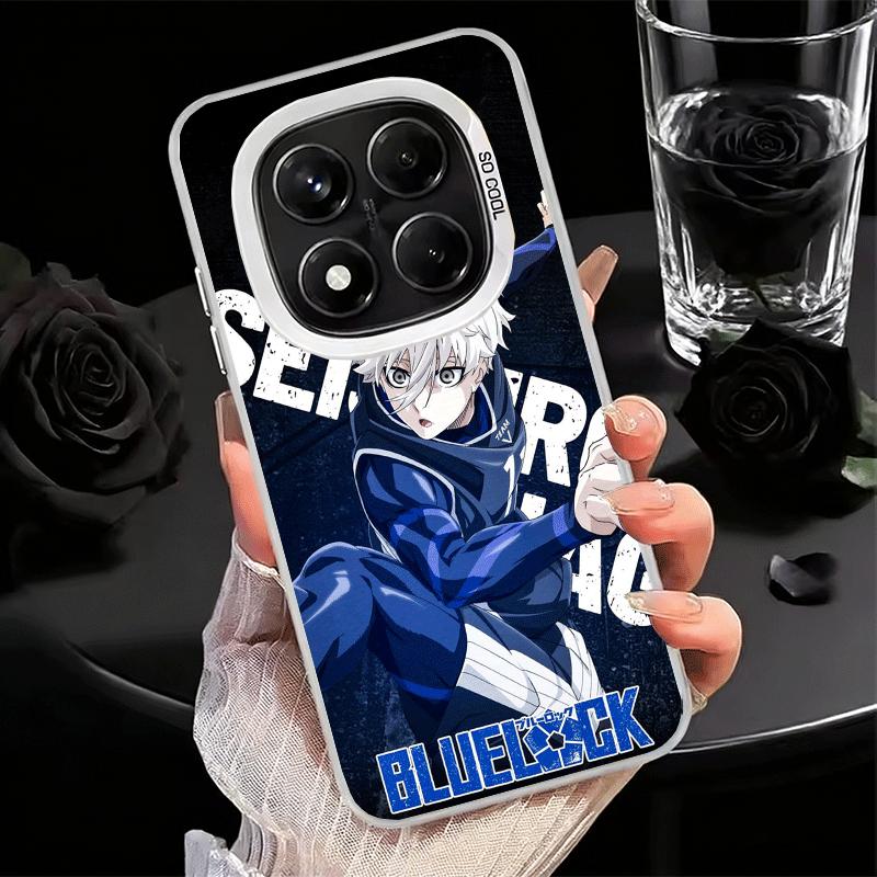 Синий L-Lock Наги Сейсиро Мягкий Чехол для Телефона для Samsung Galaxy S24 S25 FE S26 Edge S23 Ultra S22 Plus S21 + Ударопрочная Задняя Крышка