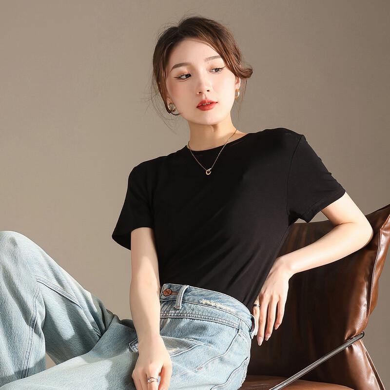 RAIN.CUN Women's High Elastic Short Sleeve T-shirt