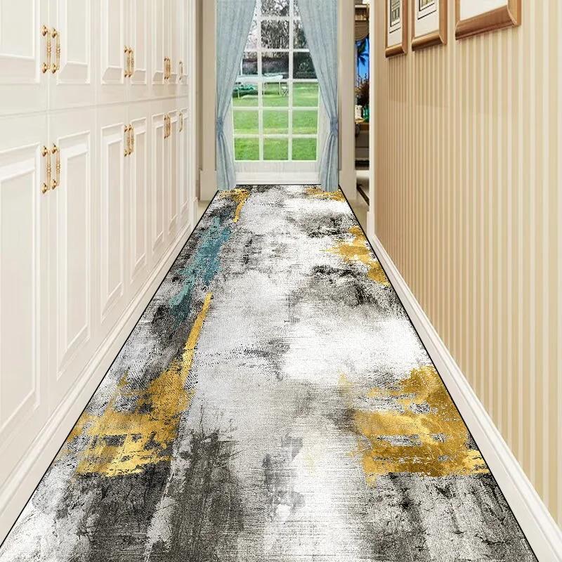 Скандинавский Абстрактный Вилла Длинный Коридор Ковровая Дорожка Холл Проход Домашний Большой Ковер Лестница Удобный Прочный Моющийся Напольный Коврик