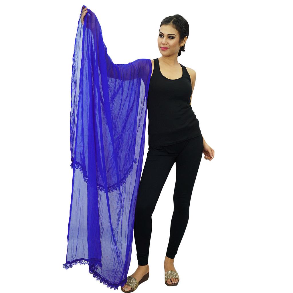 Шифоновая Смесь Женщина Дупатта Палантин Бросить Шарфы Индийский Этнический Чунни