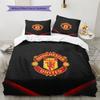 Manchester United F.C Pattern Bedding Quilt Set  Home Decoration  Gift (1 * duvet cover + 2 * pillowcase  without core).xwn
