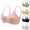 Women's Underwear Color Blocking Fixed Cup Soft Support Underwear Gathering Without Steel Ring Bra