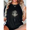 Oversized T Shirt Black Tree Of Life Mandala Design For Yoga And Casual Wear