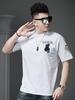 European Goods 2025 Summer New Fashion Brand Bear Print Short sleeve T-shirt Men's Top Casual Loose Half Sleeve T-shirt