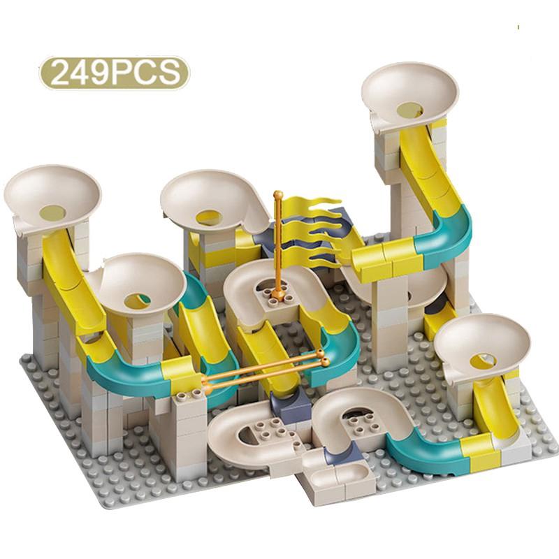 89-356 PCS Marble Race Run Maze Ball Track Building Blocks Compatible BIG SIZE Bricks Toys