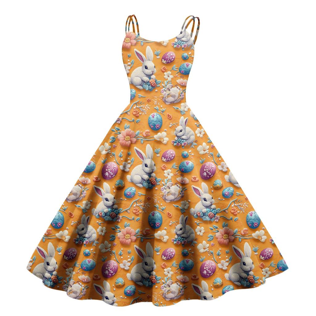 Women's Casual Fashion Print Sexy Off Shoulder Punk Retro Dress Retro Dress Dress