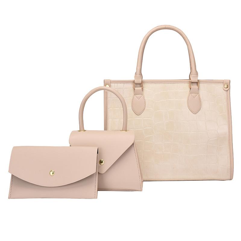 Сумка для мамы и ребенка, набор из трех предметов, ретро женская сумка, портативная на плечо, сумка-мессенджер, цельный, набор из трех предметов для мамы и ребенка