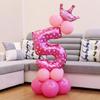 Happy Birthday Balloons Kids 1 2 3 Years Birthday Decoration Pink Blue Number Foil Ballons It's A Boy Girl Baby Shower Party MIT