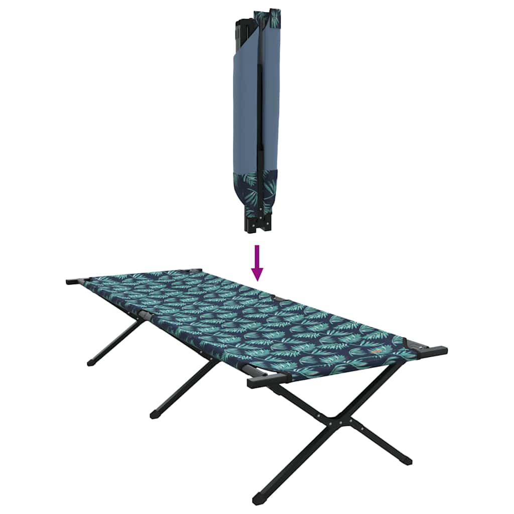 Folding Camping Bed Leaf Forest 210 x 80 x 46 cm