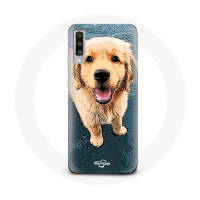 Coque Pour Samsung Galaxy A70 Golden Retriever Chiot