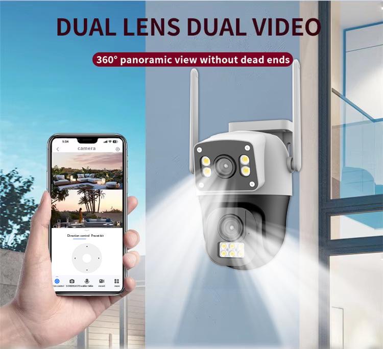 V380 Pro 4MP HD WiFi Наружная бинокулярная камера наблюдения