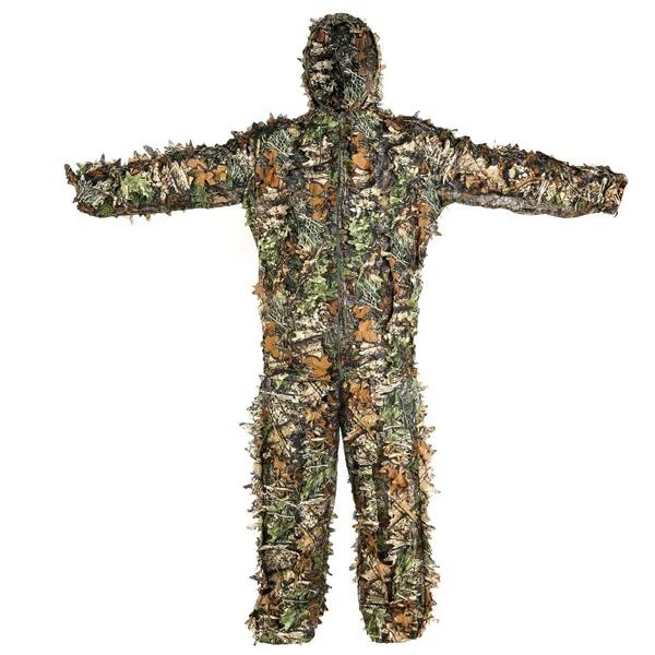 Тактическая камуфляжная одежда с 3D листьями, камуфляжный костюм Ghillie, бионическая камуфляжная охотничья одежда, камуфляжная одежда для наблюдения за птицами на открытом воздухе