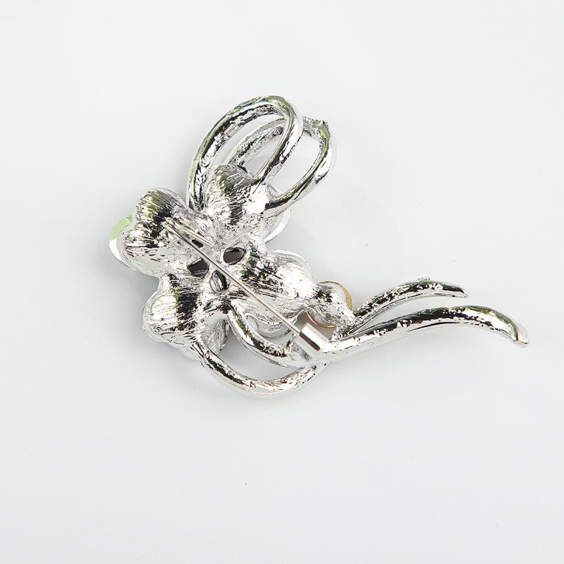 Модные броши-кристаллы со стразами в виде четырехлистного клевера для женской одежды, пальто, ювелирные аксессуары, подарки