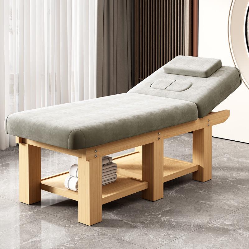 Solid Wood Beauty Massage Bed for Spa and Salon Treatments