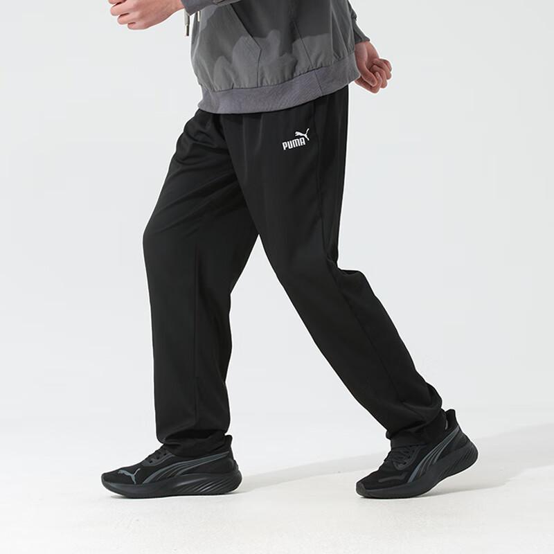Puma Логотип Быстросохнущие Дышащие Повседневные Тренировочные Вязаные Спортивные Штаны Мужские штаны Черный 690747-01