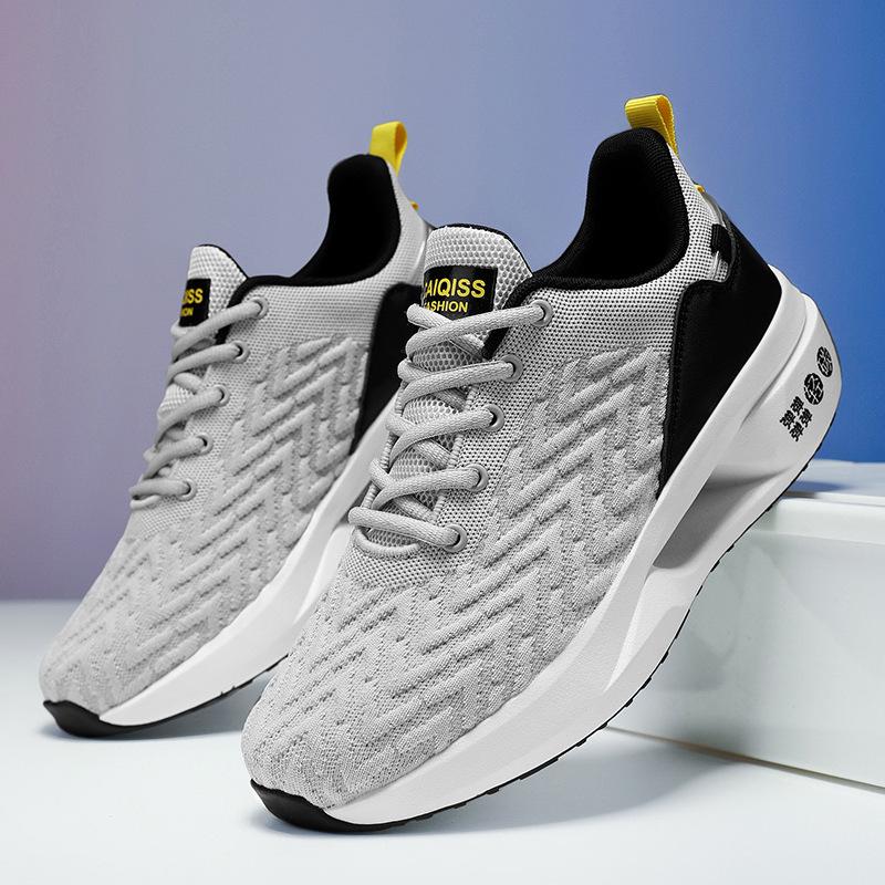 Spring and Autumn Men's Sneakers Large Size Flying Weaving Outdoor Casual Men's Shoes Sneakers Lightweight and Wear-resistant Running Shoes
