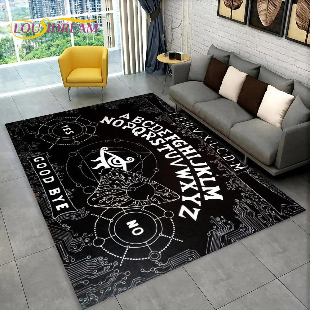 Ковер Ouija Tarot Witchcraft в готическом стиле, ковер для гостиной, спальни, диван, коврик для украшения, детские игры, нескользящий напольный коврик