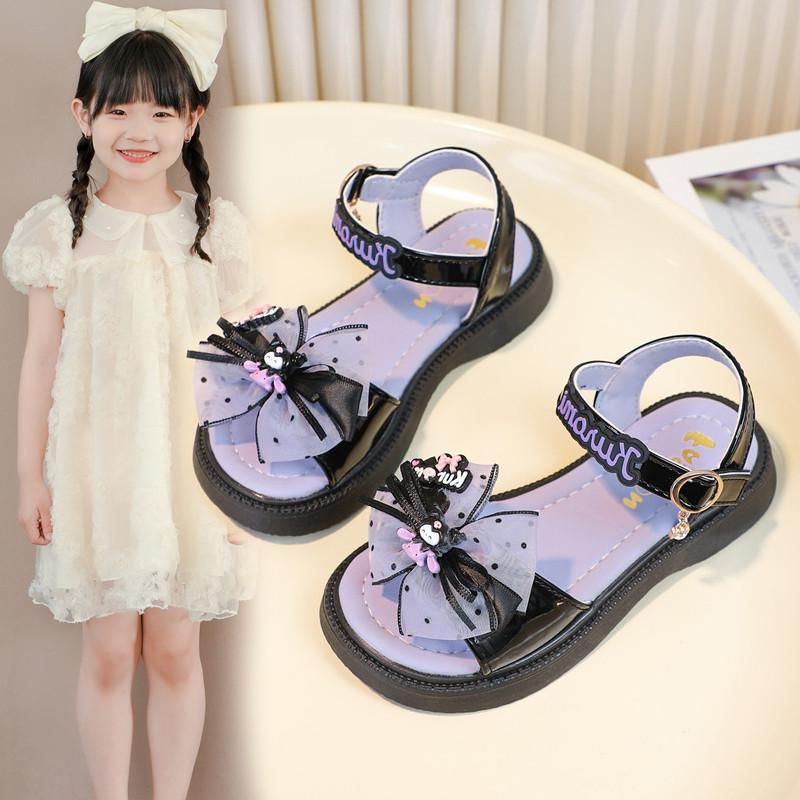 Summer Open Toe Bow Soft Sole Princess Sandals Girls Cute Beach Casual Shoes
