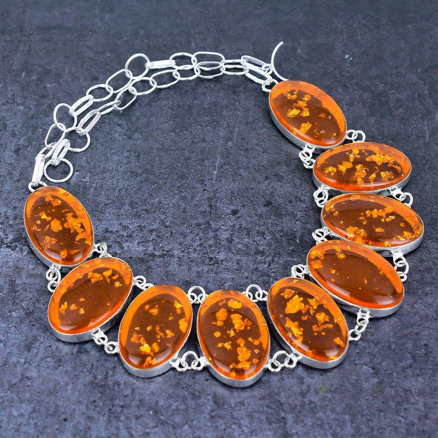 Ювелирное ожерелье из натурального балтийского янтаря из стерлингового серебра 925 пробы 18 дюймов w4Q89