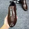 Casual men's leather shoes pointed feet wear-resistant breathable men's shoes suit dress wedding lazy