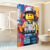 Мультяшная Абстрактная Веселая Различные Профессии L-Лего Занавеска для Душа, Декоративная Занавеска для Душа для Ванной Комнаты, Водонепроницаемая Занавеска для Душа с Крючками